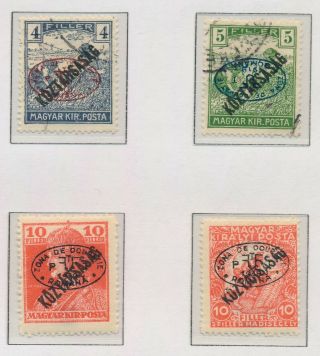 HUNGARY STAMPS 1919 DEBRECZEN ROMANIA OCCUPATION,  FOUR PAGES OF VF 5