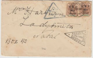 Boer War 1901 Censor Cover Waterval Boven - Ladysmith Via Pretoria