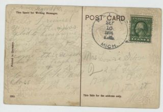 Mr Fancy Cancel Waltz Mich Dpo 1914 Happy Returns Postcard 1802