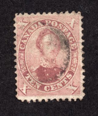 Canada 17 10 Cent Red Lilac Hrh Prince Albert First Cents Issue