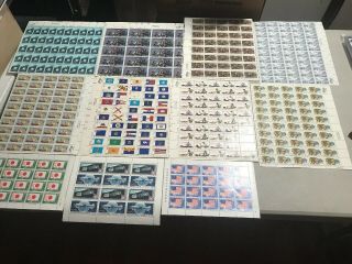Lot 2 Us Postage Stamps Sheets.  Face Value $144.  30.  Lot Sheets Blocks