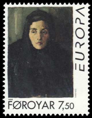 Faroe Islands 303 - Europa Paintings " Portrait Of A Woman " (pf46850)