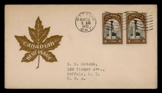 Dr Who 1939 Canada Fdc Royal Visit Monument Pair E45076