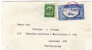 Colombia - Scadta Commercial Cover - Cartagena To B/quilla - Sc C13 - 1921 Rrr