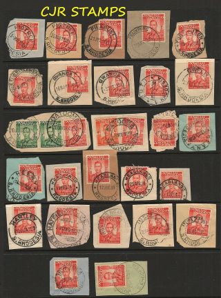 Southern Rhodesia Kgvi - Group Of 26 Cancels With Town Names From F To J