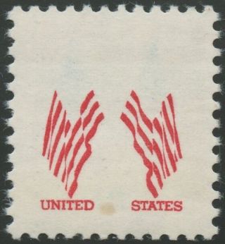 1509b " 10¢ Flags " Blue Omitted Error - - Xf - - Signed On Gum Bs25