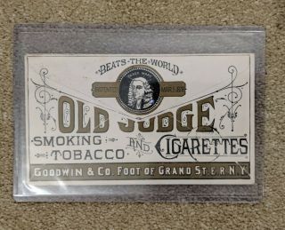 Old Judge Cigarettes - Goodwin & Co.  - Advertising Cover - York,  Ny 1889