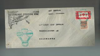 1933 Brazil Lz 127 Graf Zeppelin Syndicato Condor Cover To Germany