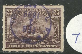 US Revenue Documentary battleship stamps scott r169 - 25 cent 1898 issues set 3 4