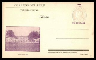 Mayfairstamps Peru 1899 Esceulo Militar Illustrated Postal Stationery Card