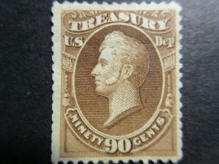 U.  S.  Official Stamps,  Treasury Dept.  90c Issue - Altered Stamp For Reference