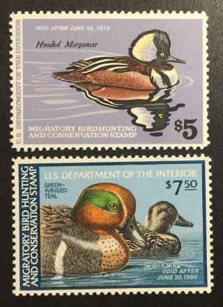 Tdstamps: Us Federal Duck Stamps Scott Rw45 Rw46 (2) Nh Og