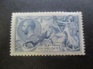 Uk Stamps: 1934 Seahorse 10/ - Perf 11 X 12 - Rare (d398)