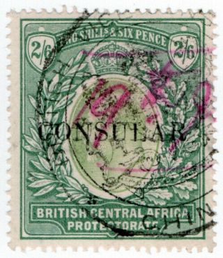 (i.  B - Bob) Rhodesia/british Central Africa Revenue : Consular 2/6d
