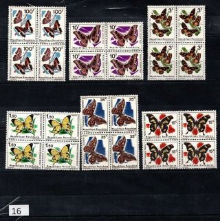 == 4x Rwanda - Mnh - Butterflies