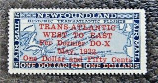 Nystamps Canada Newfoundland Stamp C12 Og H Un$400