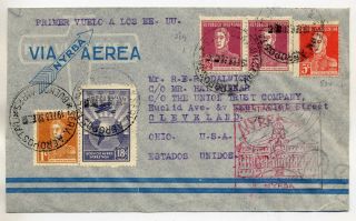 Argentina 1930 Very Fine Nyrba First Flight Airmail Cover Buenos Aires To Usa