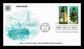 Dr Jim Stamps Us Lighthouse Combo Fdc Cover West Quoddy Head American Shoals