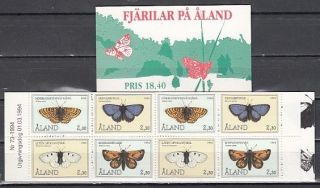 Finland - Aland,  Scott Cat.  81a.  Butterfly Booklet Of 2 Sets.
