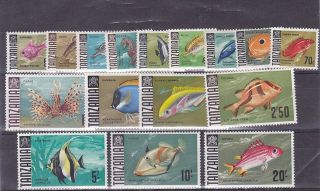 Tanzania 1967/71 Sc 19/34 Fish,  Set Mnh P475