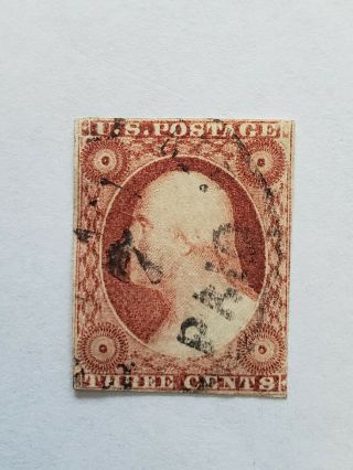 1851 - 1861,  Us 3 Cent George Washington Stamp,  Scott 10 Or 11,  Imperf.