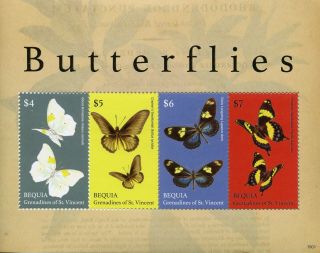 Bequia Gren St Vincent 2019 Mnh Butterflies Swallowtail 4v M/s Butterfly Stamps