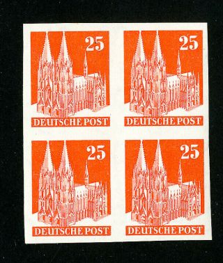 Germany Stamps 648 Imperf Block Of 4 2 Lh 2 Nh Scarce