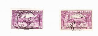 Sierra Leone Kissy/kissy Road 2 Stamps With Postmarks