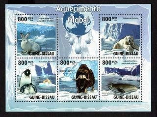 Guine Bissau 2010 Sheet W/ Stamps Mi 4635 - 4639 Mnh Cv=16€