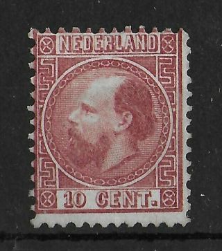 Netherlands 1867 - 1868 Nh 10c Carmine Type Ii Nvph 8iia Cv €900