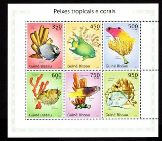 Guine Bissau 2010 Sheet W/ Stamps Mi 5073 - 5078 Mnh Cv=14€