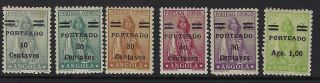 Angola :1949 Postage Due Surcharges Overprinted Portadeo Sgd438 - 43 Hinged