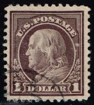 Us Stamp 518 $1 1917 Flat Plate Printing Xf - Xfs