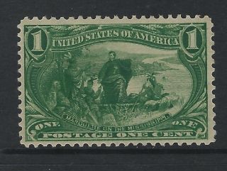 Us Stamps - Sc 285 - 1c Trans Mississippi - Hinged - Mh - Vf (k - 596)