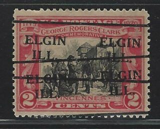 Precancels - Il - Elgin - 651 - 253 Dbl - 2c George Rogers Clark - Denom