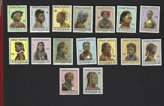 Angola Sc 419 - 432b (1961) Complete Mh
