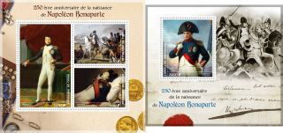 Napoleon Bonaparte France 250th Anniversary Of Birth Congo 2019 Mnh Stamp Set