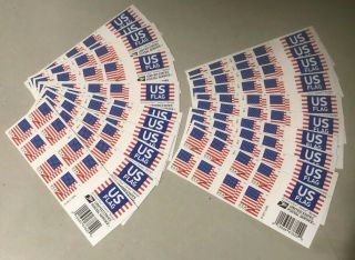500 Usps Forever Stamps (25 Books Of 20 Each) 2018 Flag Design Great Value