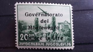 Montenegro,  German Occupation,  Governatorato Del Montenegro Valor In Lire Mh6