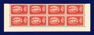1951 Sg510 5s Red Q36 Bottom Marginal Block (8) Mnh Cv £280 Ccfw