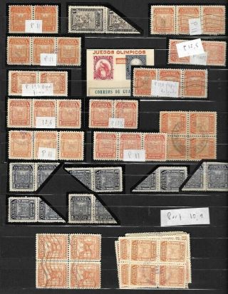 Guatemala: 1910; - 1928,  Rest (7) Of Accumulation For Study,  Perforations,  Ebg047