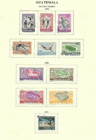 Guatemala: 1950,  Scott C171 - C180,  S.  S. ,  3 Covers,  Xf Ebg116