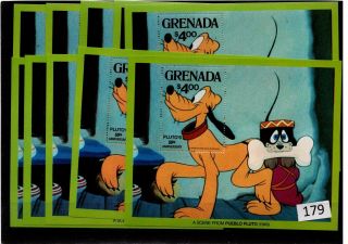 /// 10x Grenada - Mnh - Disney - Cartoons - Dogs - Pets - Pluto