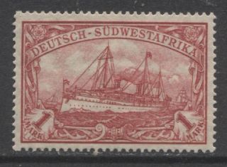 1919 German Colonies South West Africa 1 Mark Yacht,  $ 400.  00