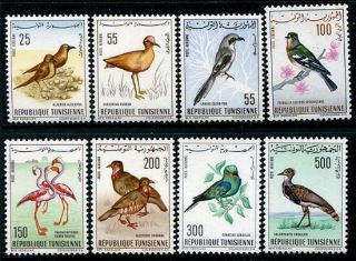 Herrickstamp Tunisia Sc.  C25 - 32 1965 Birds Fresh Set Nh