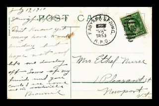 Dr Jim Stamps Us Fabyan And Spring Rpo Railroad Post Office Postcard