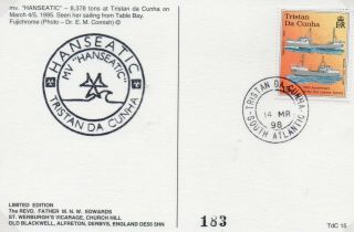 Tristan Da Cunha Ship Hanseatic Card And Pic