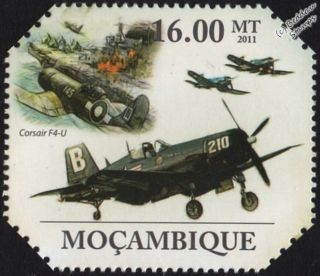 Wwii Vought F4u Corsair Carrier - Based Fighter - Bomber Aircraft Stamp
