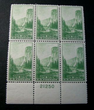Us Plate Blocks Stamp Scott 740 El Capitan 1934 Mnh L288
