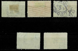 SCOTT 323 - 327 LOUISIANA PURCHASE ISSUE - GREAT COLOR/CENTERS - (JS96) 2